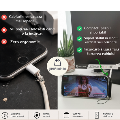 Suport breloc pentru telefon cu conector